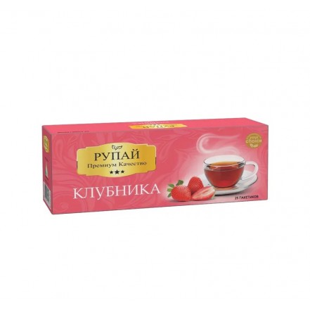 Рупай 25 пак х 2 г черный с клубникой 40 шт/уп