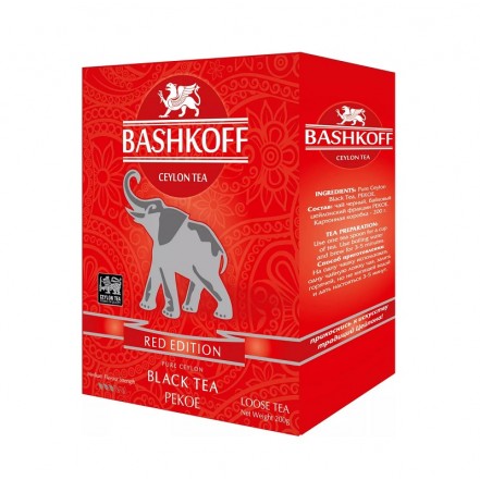 Чай черный Башков BASHKOFF TEA Red Edition PEKOE 200 г 24 шт/уп