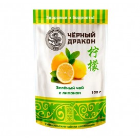 Чай Черный дракон Зеленый с лимоном 100 г м/у LE004 25 шт/уп
