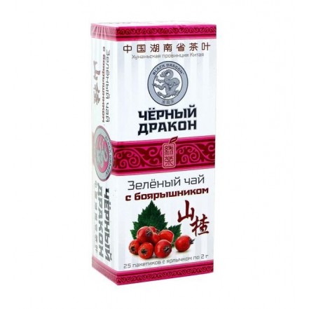 Чай Черный дракон Зеленый с боярышником 25 пак 18 шт/уп