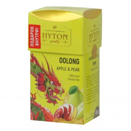 Чай зеленый Хайтон Китайский Улун Яблоко, Груша 90 г 24 шт/уп