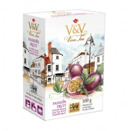 Чай черный V&V Маракуйя 100 г 48 шт/уп