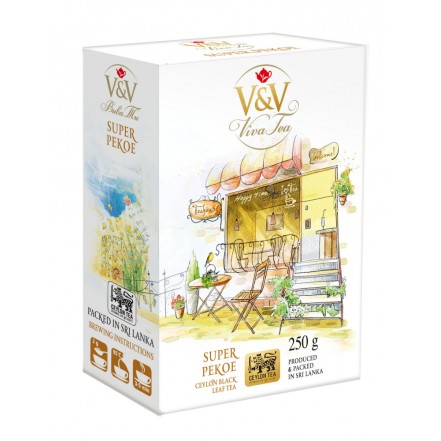 Чай черный V&V Супер Пеко 250 г 24 шт/уп
